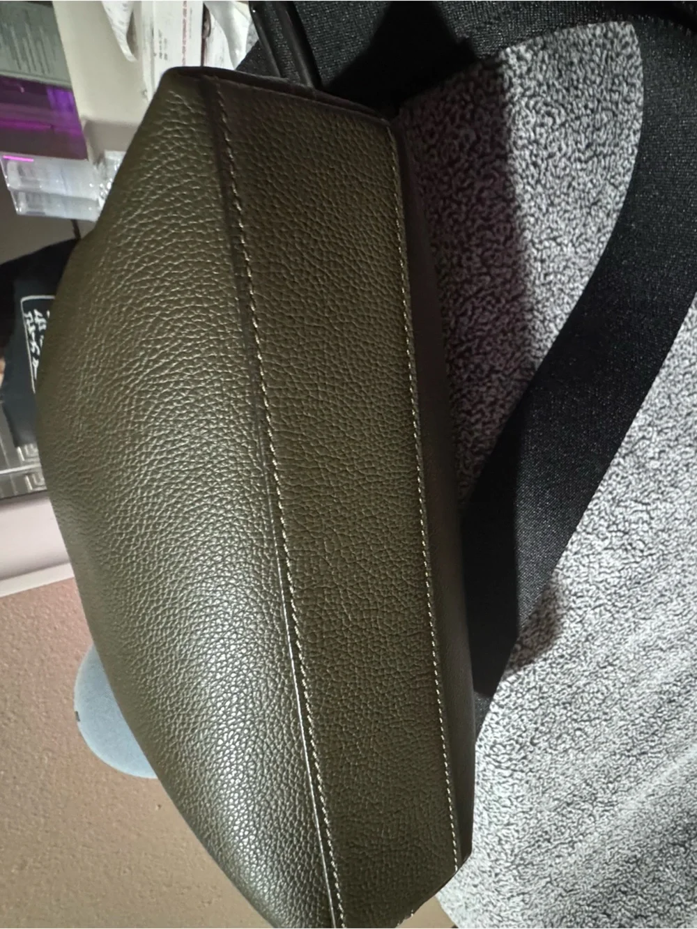 Coach Men’s Messenger Bag in Olive Green Leather